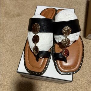 Black and Brown Women's Sandals